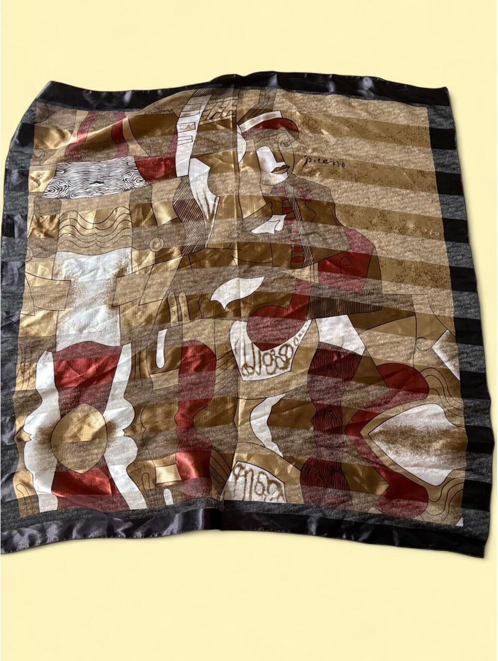 Picasso -Multi-colored silk scarf